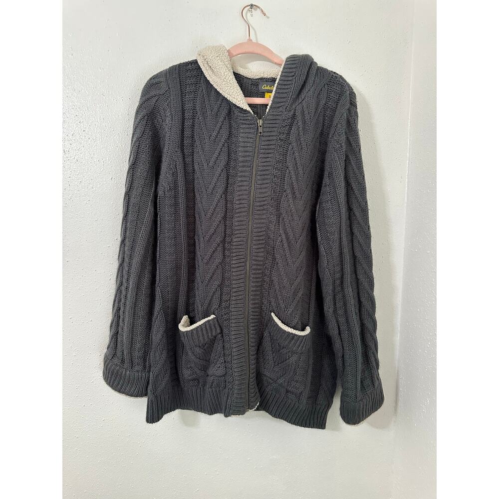 Cabela’s women’s full size cable knit sweater XL